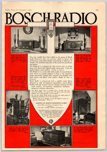 1927 print bosch radio - print, ad