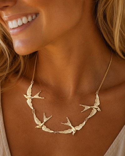 Bird necklace swallow - bird,
