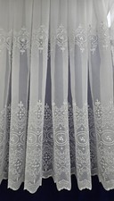 White Lace Window Net Curtains