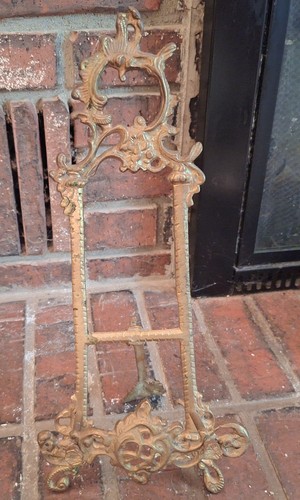 Antique brass table - brass, 20"