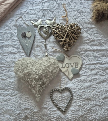 Hanging hearts decorative wall - hanging,