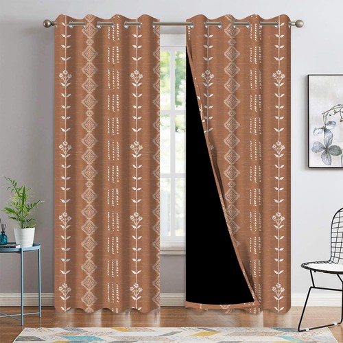 Boho terracotta curtains - boho,