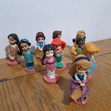 Disney Princess Toddler Deluxe Animators Cake Toppers x 10 Figures H3”