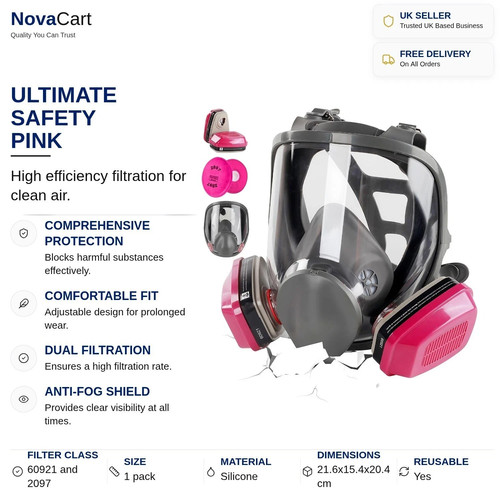 Chemical gas mask pink - chemical,