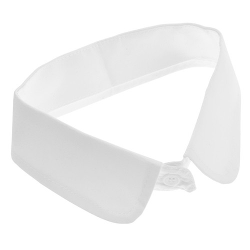 White chiffon faux collar - white,