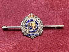 Lovely WW1/2 LRB London Rifle Brigade Silver Enamel Sweetheart Brooch
