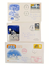 3 First Day Covers Moon