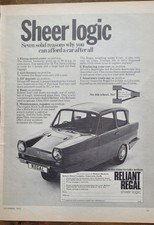 1 X ORIGINAL ADVERT - RELIANT REGAL - SP - Popular Motoring 1970