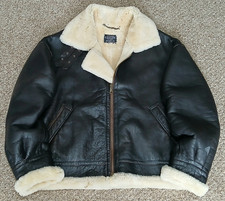 AVIATION CO SHEARLING FLYING SHEEPSKIN JACKET - XXXXL - VERY BIG VINTAGE LEATHER