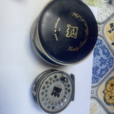 A Vintage HARDY The 'VISCOUNT 130' FLY REEL  with Hardy Pouch. Fully Functional