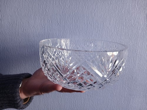 Crystal fruit salad bowl large - bowl,