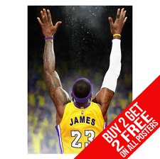 LEBRON JAMES LA LAKERS POSTER A4 A3 SIZE PRINT - BUY 2 GET ANY 2 FREE