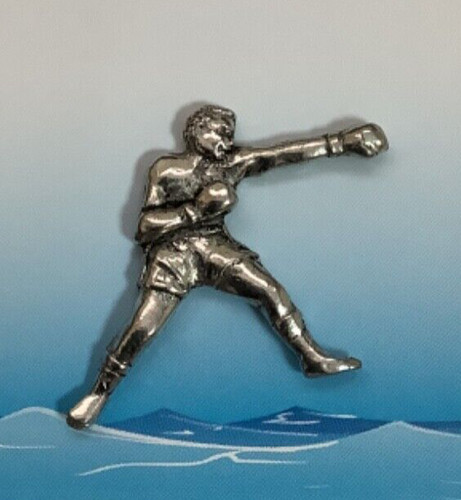 Boxer boxing silver pewter - /,