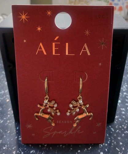 Aela christmas earrings gold - earrings,