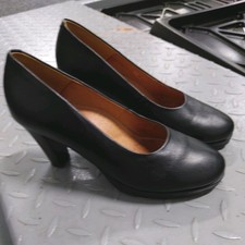 Crew shoes black leather heels