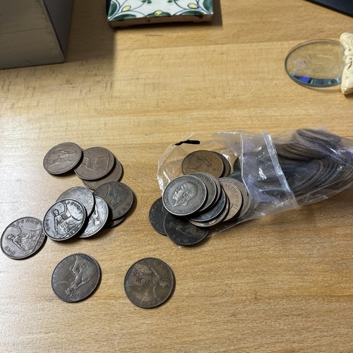 Old english pennies x50 - english,