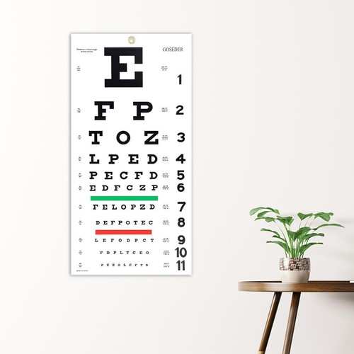 Eye chart 56cmx27cm for - eye,