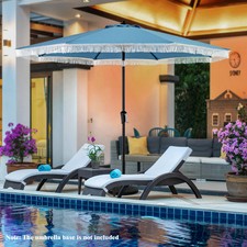 9 FT Patio Umbrella Heavy-Duty Market Table Umbrella for Yard Garden Pool Navy