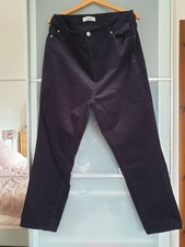 BNWOT Ladies M&S Navy Straight Cords Size 22 Reg Inside Leg 28 Inch