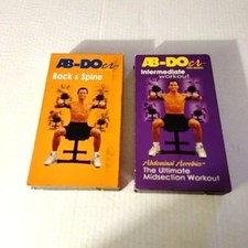 Ab-Doer Pro Model Back & Spine + Intermediate Workout VHS Tapes By Thane Fitness