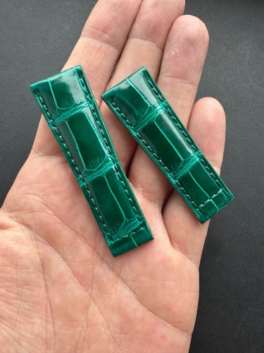 20x16mm green leather aligato - green,