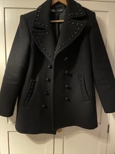 ZARA Black Military Wool Women