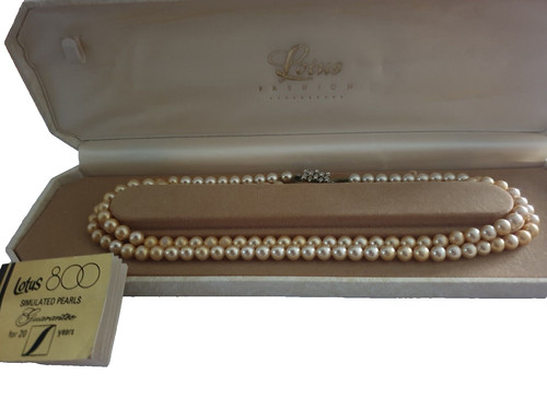 Vintage lotus simulated pearl - vintage,