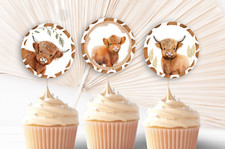 Highland Cow Cake Toppers