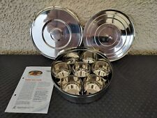 Stainless Steel Indian 7 Spice Tin Tandoori Masala Dabba Spices Storage 