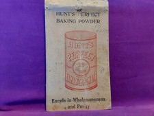 Hunt's Baking Powder Receipt/Sales Pad Patent 1901