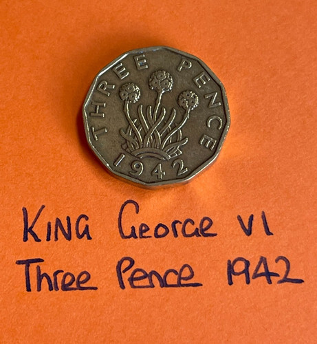 King george three pence - george,
