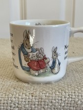 Wedgewood Small Peter Rabbit China Cup Mug Vintage Collectible Excellent Cond