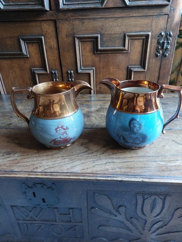 Rare blue copper - luster, jugs