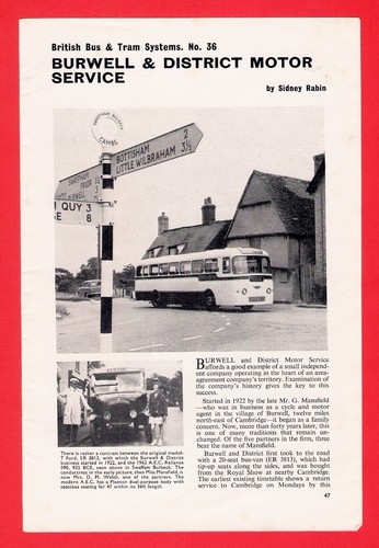 Buses magazine extract 1964 - extract, ~