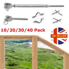 DIY Stainless Steel Aisles Stairs Balustrade Kit Jaw Swage Screw Wire Rope Kit