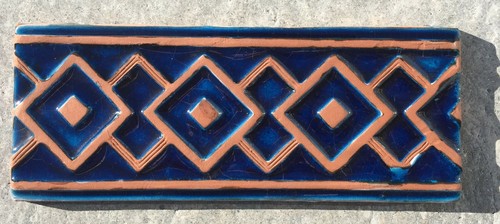 Dark blue hand - hand, glazed