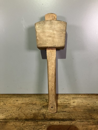 Vintage wooden carvers mallet - vintage,