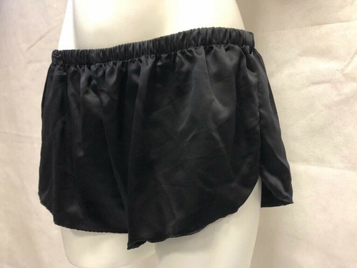 Black satin french knickers - satin,