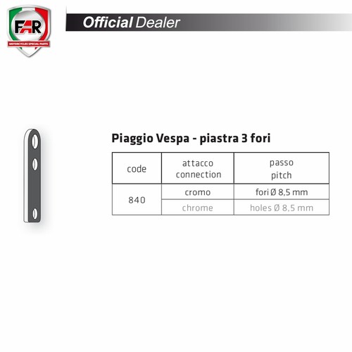 Adapter far 0840 plate for - 0840,