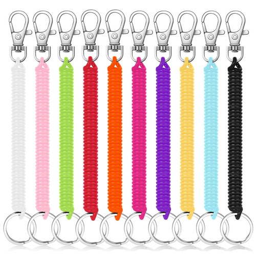 10pcs stretchy spiral keyring - stretchy,