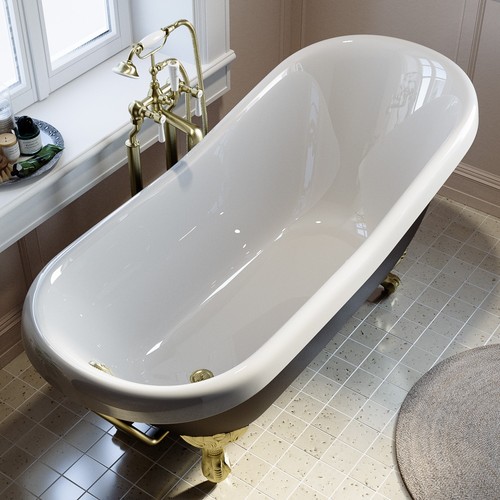 Black freestanding single - freestanding,