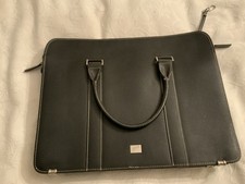 Black A4 Executive Zipped Portfolio/Document/Tablet Case With Handles, Excellent