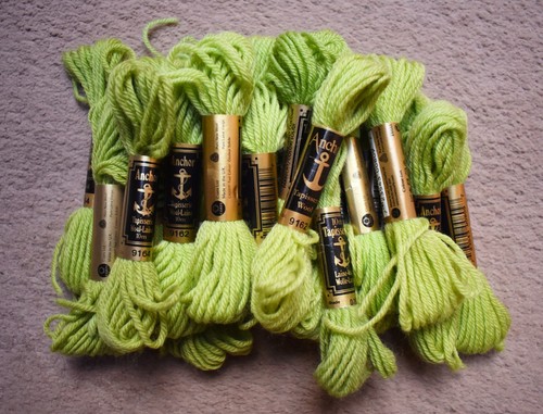 Green anchor tapestry wool - anchor,