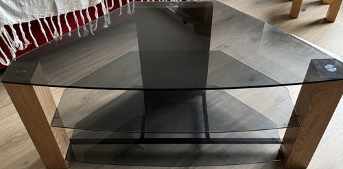 Glass and wood corner - and,
