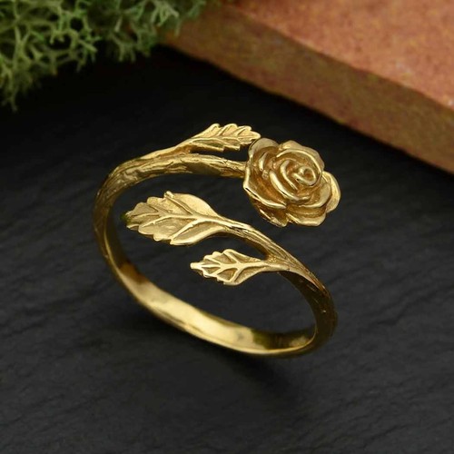 Bronze rose ring adjustable - bronze,
