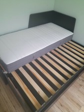 Extendable bed (single to double, with one single mattress).