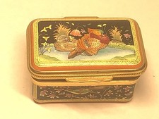 Vintage Halcyon Days Enamel Musical Lidded Trinket Pill Box Rimsky Korsakov 5cm