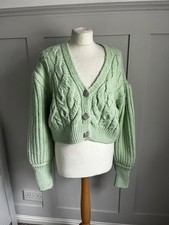 River Island mint green cable