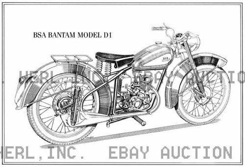 Bsa bantam model motorcycle - bsa,