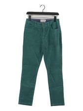 Seasalt Women's Trousers UK 10 Green Cotton with Elastane Straight Chino